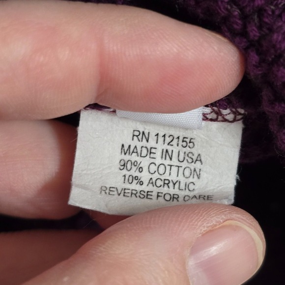 Margaret Winters Cowl Neck Sweater Womens XS Purple Cozy Textured Knit Layer - Picture 6 of 13